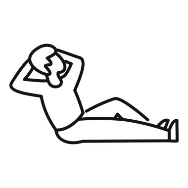 Adam mekik çekiyor, karın kaslarını güçlendirmek için egzersiz yapıyor.