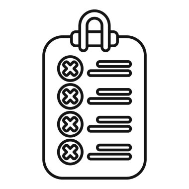 Tamamlanmış görevleri gösteren, verimliliği ve başarıyı sembolize eden kontrol listesi olan bir panonun simgesi