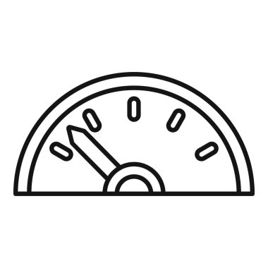 Hız göstergesinin minimalist çizgi simgesi