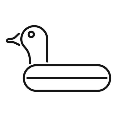 Şişme ördek oyuncağının basit bir sanat simgesi. Yaz eğlencesini ve havuz başındaki rahatlamayı temsil etmek için mükemmel.