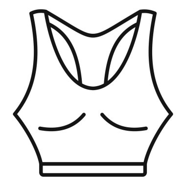 Spor sutyeninin çizgi çizimi, aktif giyim ve kadınlar için spor giyimi için mükemmel.