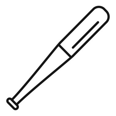 Basit bir beyzbol sopası çizimi, sporla ilgili tasarımlar ve web siteleri için ideal