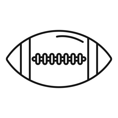 Amerikan futbolu minimalist çizgi sanat logosu spor ve atletizmi temsil ediyor