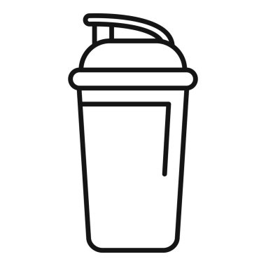 Basit bir protein karıştırıcı çizimi, spor ve fitness görselleri için ideal