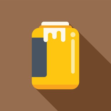 Kahverengi arka planda köpük taşan sarı bira kutusu