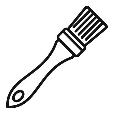 Pasta fırçasının basit satır simgesi, tarif blogları, yemek kitapları ve mutfak eşyaları web siteleri için mükemmel
