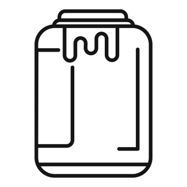 Bal damlayan bal kavanozunun basit tasarımı bal ve arı ürünlerini temsil etmek için mükemmeldir.