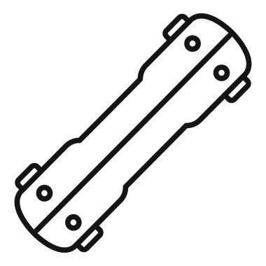 Kaykay destesini temsil eden basit satır simgesi, uygulamalar ve web siteleri için kullanışlı simge