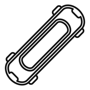 Bir uzun panonun basit siyah beyaz çizimi açık hava eğlencesi kavramını ortaya koyuyor.