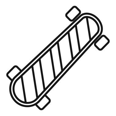 Bu çizgi sanat simgesi, ekstrem spor kavramını göstermek için mükemmel bir uzun tahtayı temsil ediyor.