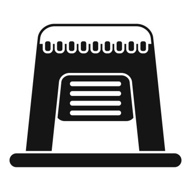 Kripto para birimi çiftliği için büyük bir veri merkezi için siyah katı simge