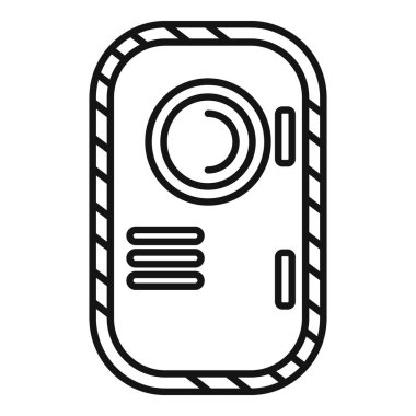 Bir eylem kamerasının basit satır simgesi, web siteleri ve uygulamalar için ideal