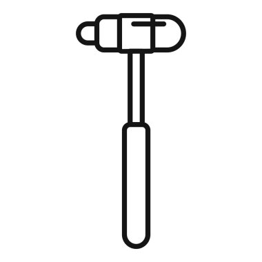 Tıbbi refleks çekici nöroloji aracı simgesi teşhis için nörolojik bir inceleme gösteriyor