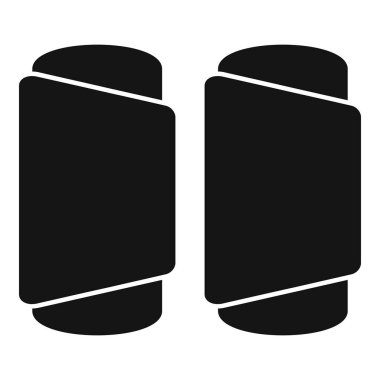 Beyaz arkaplanda izole edilmiş web tasarımı için shawarma donör kebap gıdalarının basit vektör simgesi