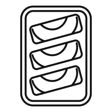 Lahana ruloları plastik bir kabın içinde müşterilere teslim edilmeye hazırdır.