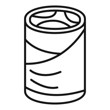 Açılmış teneke kutu gıda koruma ve depolama kavramını temsil ediyor.