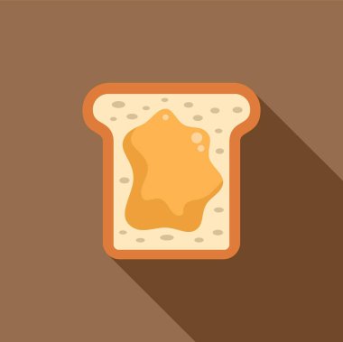 Kahverengi arka planda eriyen tereyağlı lezzetli beyaz tost.