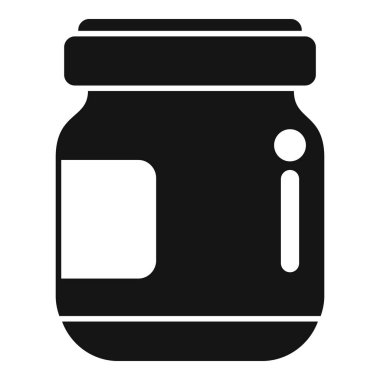 Gıda depolama kavanozunu tasvir eden basit bir ikon, yemek, yemek ve korunma projeleri için mükemmel.