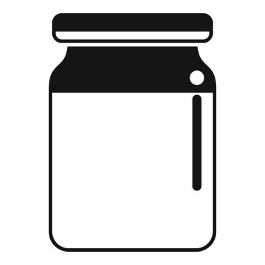 Yiyecekleri korumak için boş bir cam kavanozun simgesi.