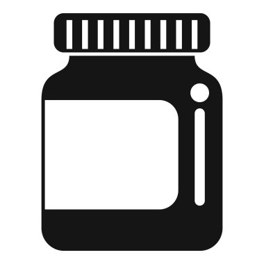 Boş etiketli siyah kavanoz ambalajı, marka ve ürün tasarımlarınızı göstermek için mükemmel