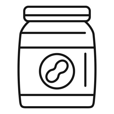 Fıstık ezmesi kavanozunun basit bir simgesi, gıda ürünlerini temsil etmek ve yaymak için mükemmel.