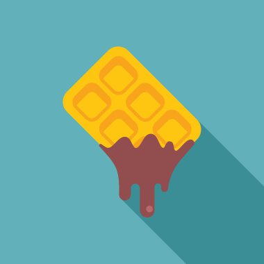 Çikolata soslu leziz waffle kahvaltı ya da tatlı için mükemmel.