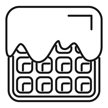 Taze yapılmış, şuruplu waffle. Lezzetli bir kahvaltı için hazır.