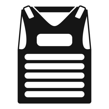 Kurşun geçirmez yeleğin siyah bir simgesi. Balistik koruma sağlıyor. Genellikle ordu ve kolluk kuvvetleri tarafından kullanılıyor.