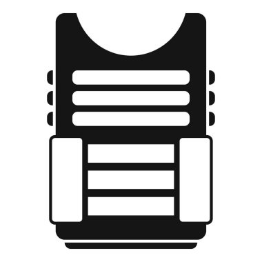 Askerlere ve kolluk kuvvetlerine koruma sağlayan kurşun geçirmez yeleğin simgesi.