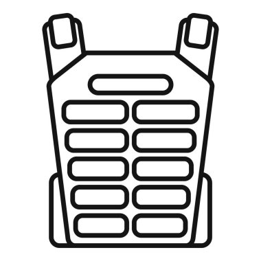 Kurşun geçirmez yelek çizimi güvenlik ve koruma sağlar.