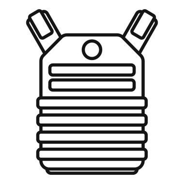 Kurşun geçirmez yelek tasviri, güvenlik ve silah seslerinden korunma sağlıyor.