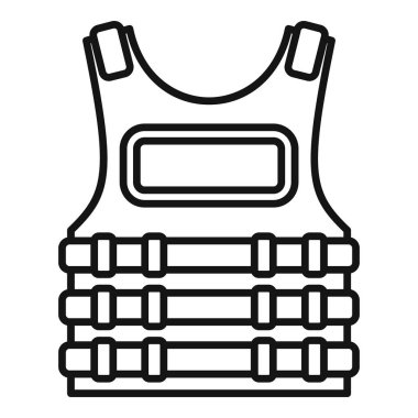 Siyah ve beyaz çizgili kurşun geçirmez yelek, tehlikeli meslekler için gerekli korumayı sağlıyor.