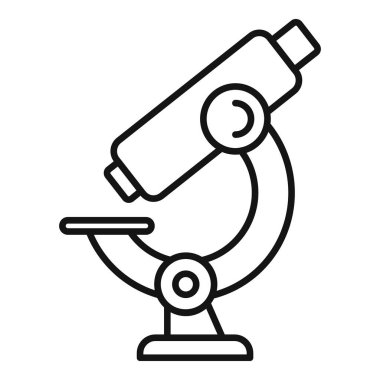 Bilimsel keşif ve keşfi temsil eden bir mikroskobun çizgi simgesi