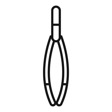 Manikür ve pedikür için kuaförde manikür ve pedikür için basit bir çizgi ikonu.