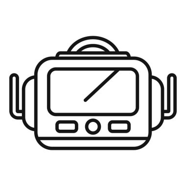 Anten, düğme, görüntü ve mikrofon ile iletişim için elektronik aygıt