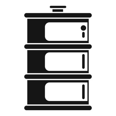 Sıvıları taşımak ve depolamak için kullanılan metal fıçının siyah silüeti.