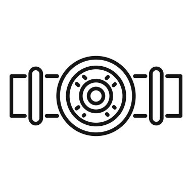 Bir boru hattı valf kilitleme sisteminin basit simgesi, kaynakların güvenli ve kontrollü akışını sağlar