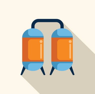 Fabrikada kullanılan endüstriyel gaz tüplerinin görüntüsü.