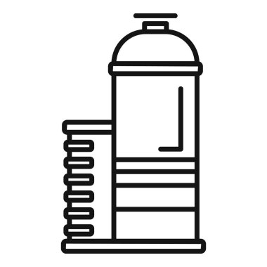 Bir sprey boya kutusunun basit çizgi sanat simgesi, şehir sanatını, yaratıcılığı ve kendini ifade etmeyi simgeliyor.