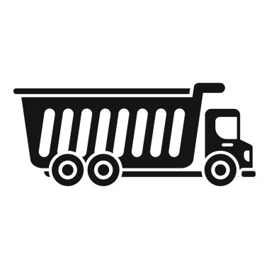 İnşaat malzemeleri taşıyan bir kamyonun basit simgesi.