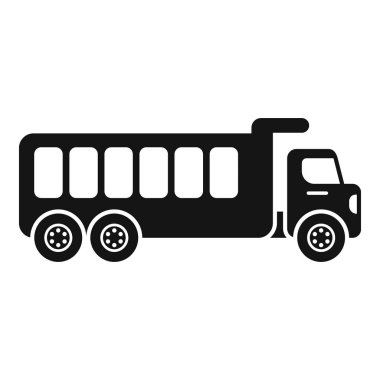 İnşaat malzemeleri taşıyan bir kamyonun basit simgesi.