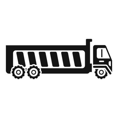 İnşaat malzemeleri taşıyan büyük bir çöp kamyonunun simgesi.