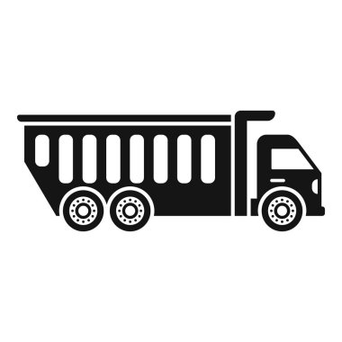 İnşaat malzemeleri taşıyan büyük bir çöp kamyonunun simgesi.