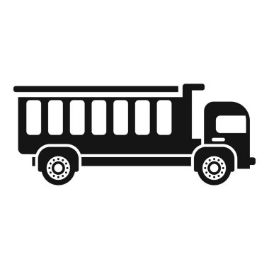 İnşaat alanına inşaat malzemeleri taşıyan büyük bir kargo kamyonu simgesi.