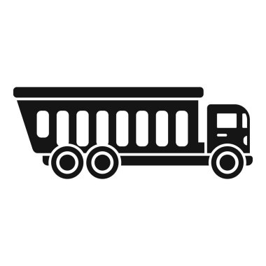 İnşaat malzemeleri taşıyan bir kamyonun basit simgesi.