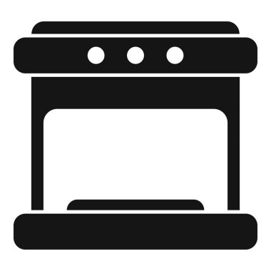 Modern bir mutfak sobasının siyah silüeti ve ocağı kapatılmış.