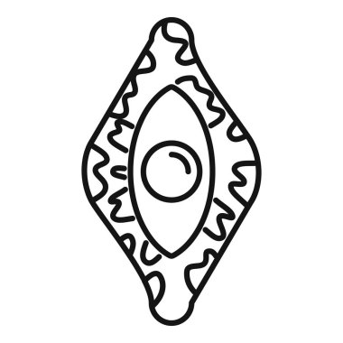 Dekoratif unsurlarla çevrili bir göz çizgisi sanat simgesi. Ağabeyinin seni izlemesini sembolize ediyor.