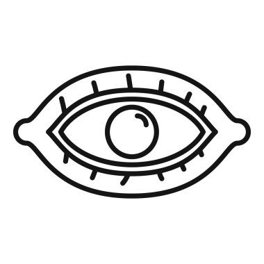 Basit bir çizgi sanat ikonu, bir anahtar deliğinden bakan bir gözü tasvir eder. Uyanıklık, gözlem ve bilgi arayışı kavramlarını sembolize eder.