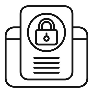 Kişisel bilgilere güvenli erişimi temsil eden kilit simgesine sahip cep telefonu