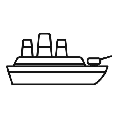 Suda seyreden bir askeri devriye botunun basit çizimi.